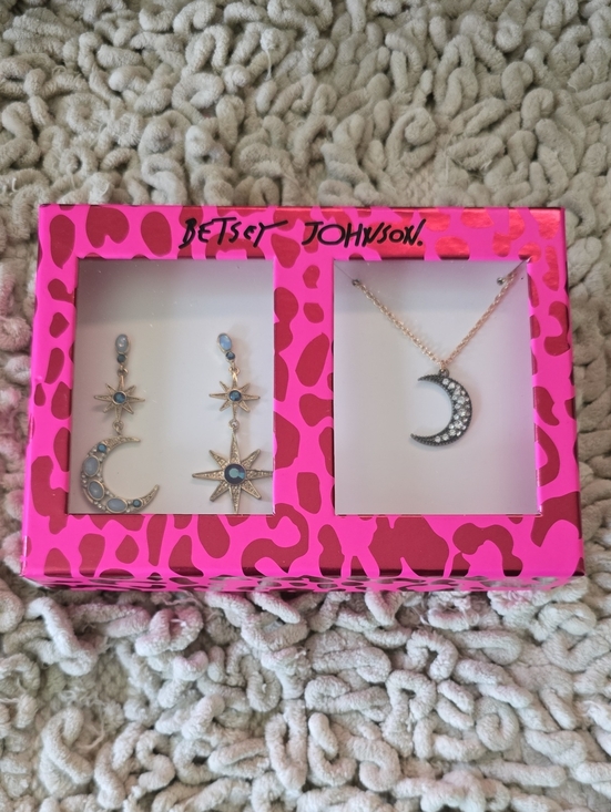 Betsey Johnson Jewelry - Betsey Johnson Celestial gift set. Earrings and Necklace New In Box